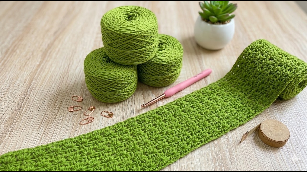 YOU WON’T BELIEVE HOW EASY THIS 3D FLOWER CROCHET STITCH IS! 🌼 PERFECT FOR BLANKETS & SCARVES!