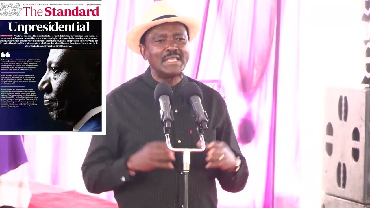 Kalonzo Musyoka responds to Ruto in a very presidential way