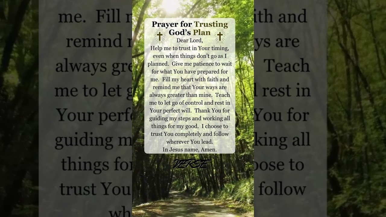 ✨ Let Go and Trust - A Prayer for Faith in God’s Timing 🙏 