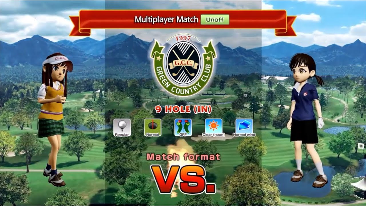 Everybody's Golf (PS4) - Mary vs. Plum (CPU Match Play)
