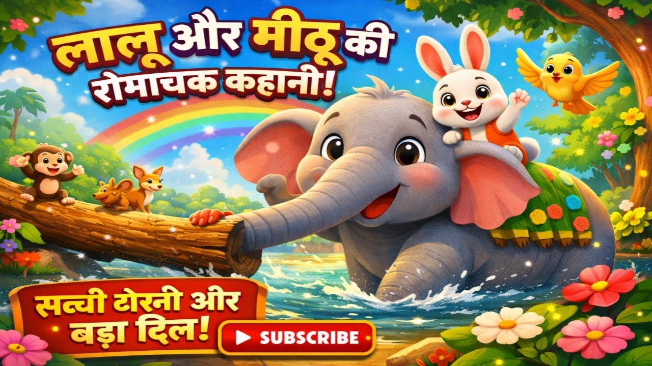 जब हाथी और खरगोश बने सबसे अच्छे दोस्त 🐘🐰 | Hindi Moral Story for Kids