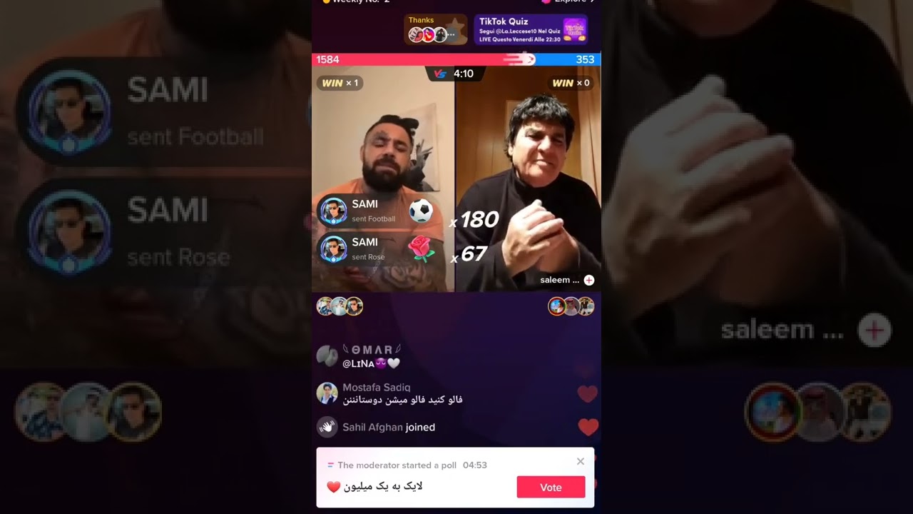 لایف مافوظ با سلیم شاهین 😊