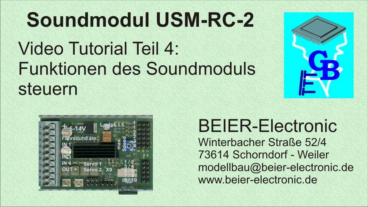 Soundmodul USM-RC-2 Tutorial 04