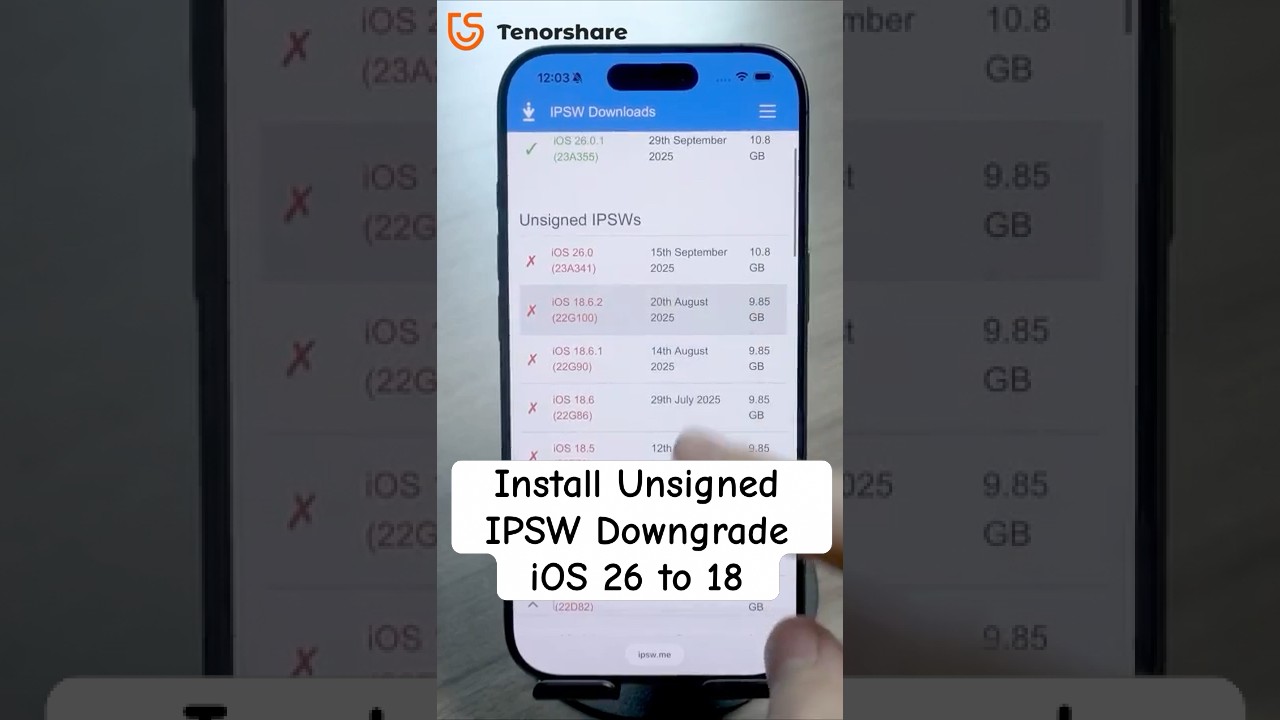 How to Install Unsigned IPSW on iPhone (Downgrade iOS 26 to iOS 18) &ndash; 2025 Guide