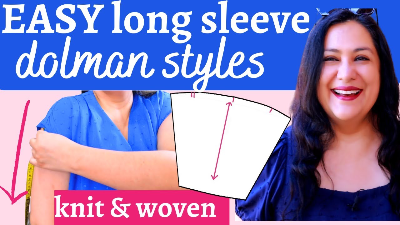 Add LONG sleeves to SHORT DOLMAN: 2 ways. Knit & woven. You know you want them!