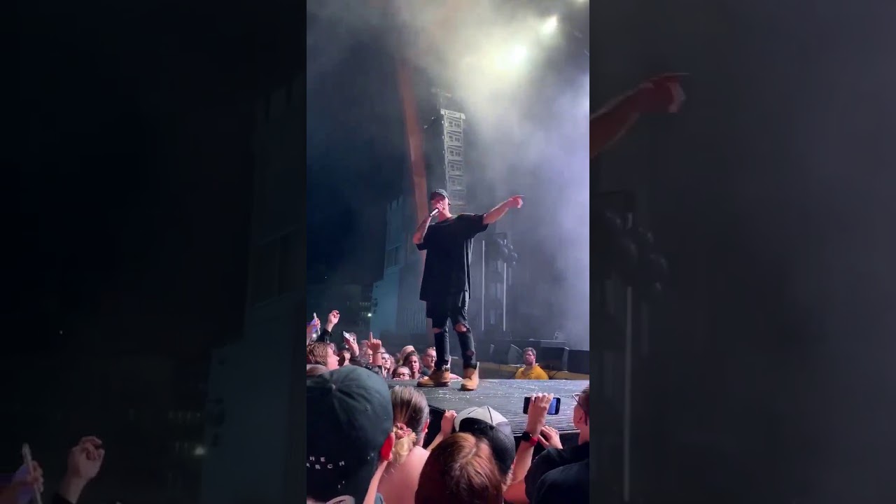 Fan Throws BRA At NF On Stage