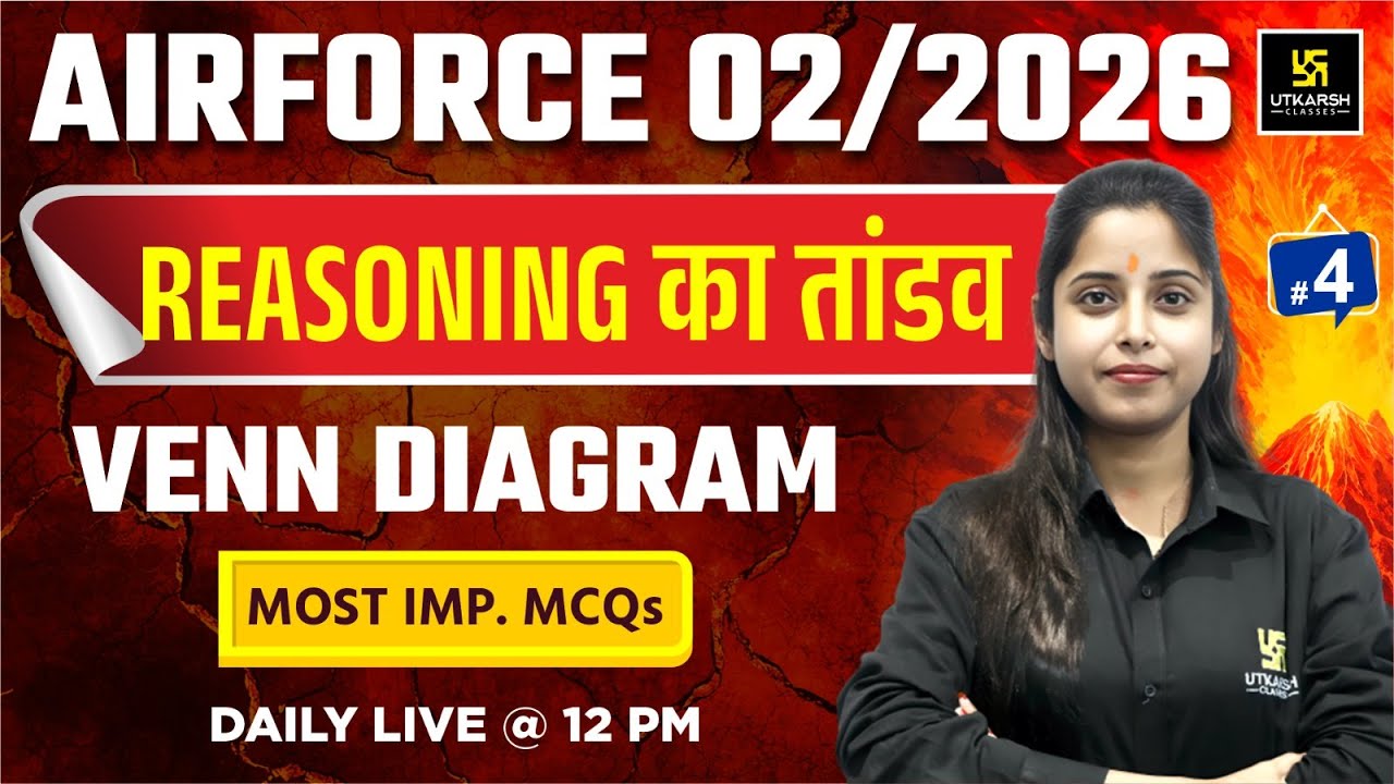 Airforce 2025 | Airforce Reasoning | Venn Diagram | Utkarsh Defence Academy | Priya Ma'am