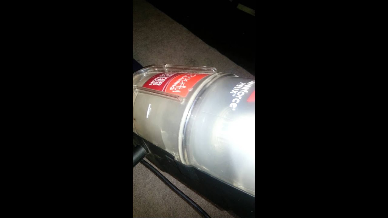 Bissell Powerforce Helix - dirt vacuumed up