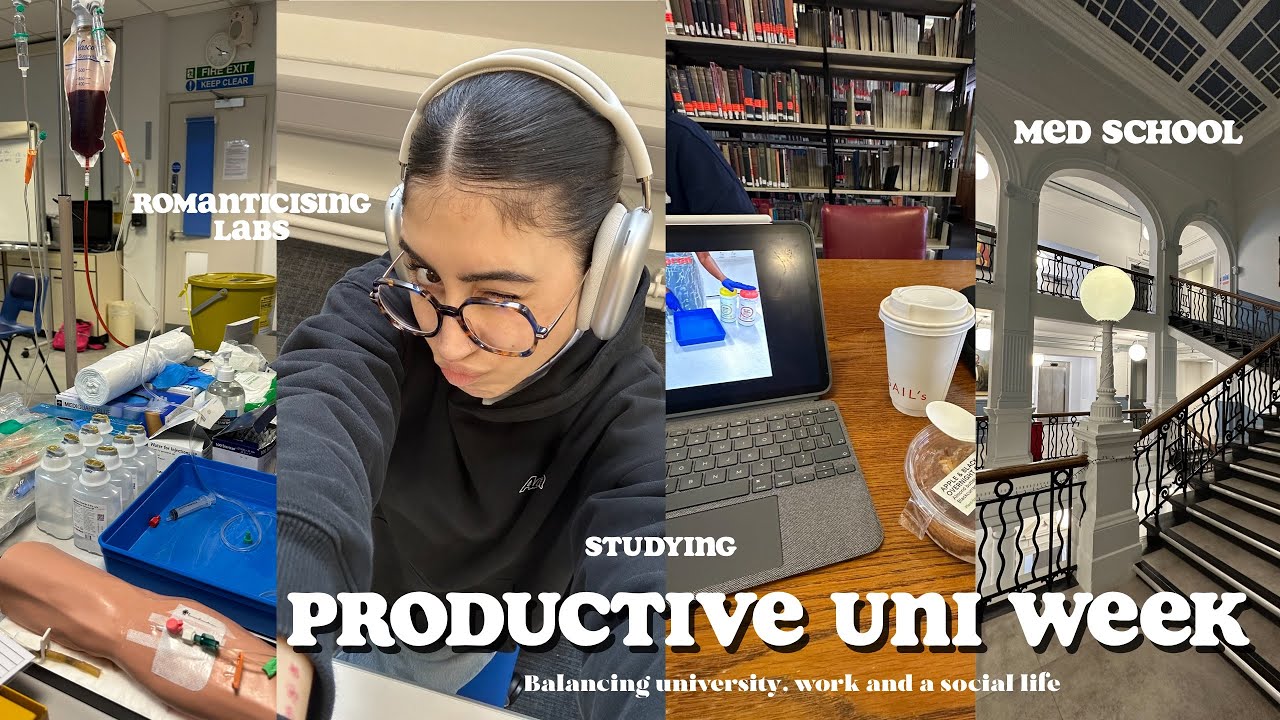 Productive Weekly Vlog ✨🎧 Medical School, Studying, Balancing a Social Life, Hospital Placement +