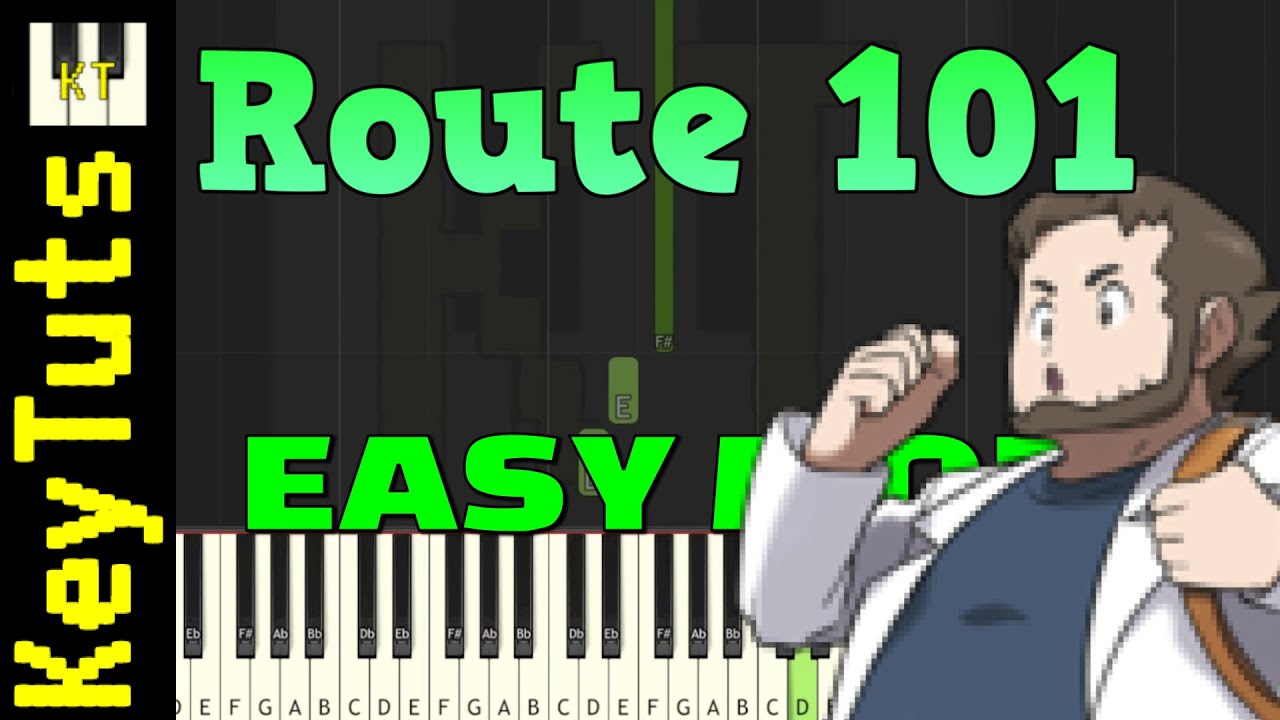 Route 101 [Pokemon RSE] - Easy Mode [Piano Tutorial] (Synthesia)