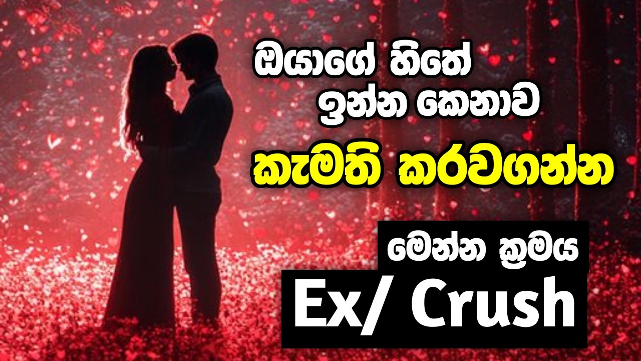 ඔයාගේ හිතේ ඉන්න කෙනාව කැමති කරවගන්න.. මෙන්න ක්&zwj;රමය  Crush / EX