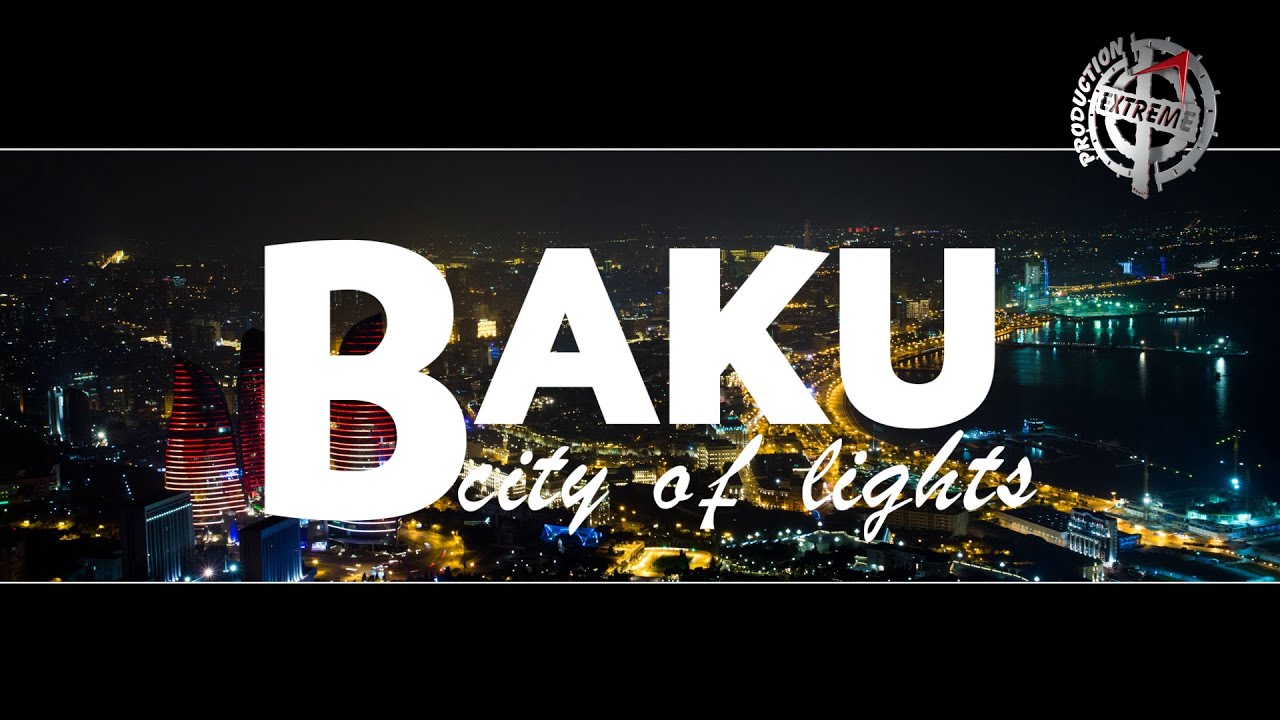 Baku city of lights. Azerbaijan. Hyper-lapse & Time-lapse