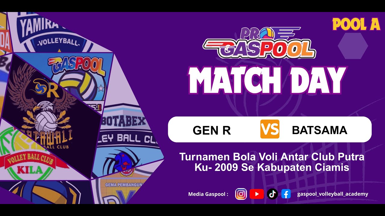 PRO GASPOOL 2025 KU 2009 - GEN R VS BATSAMA PLUS - LIVE STADIUM GASPOOL VOLLEYBALL
