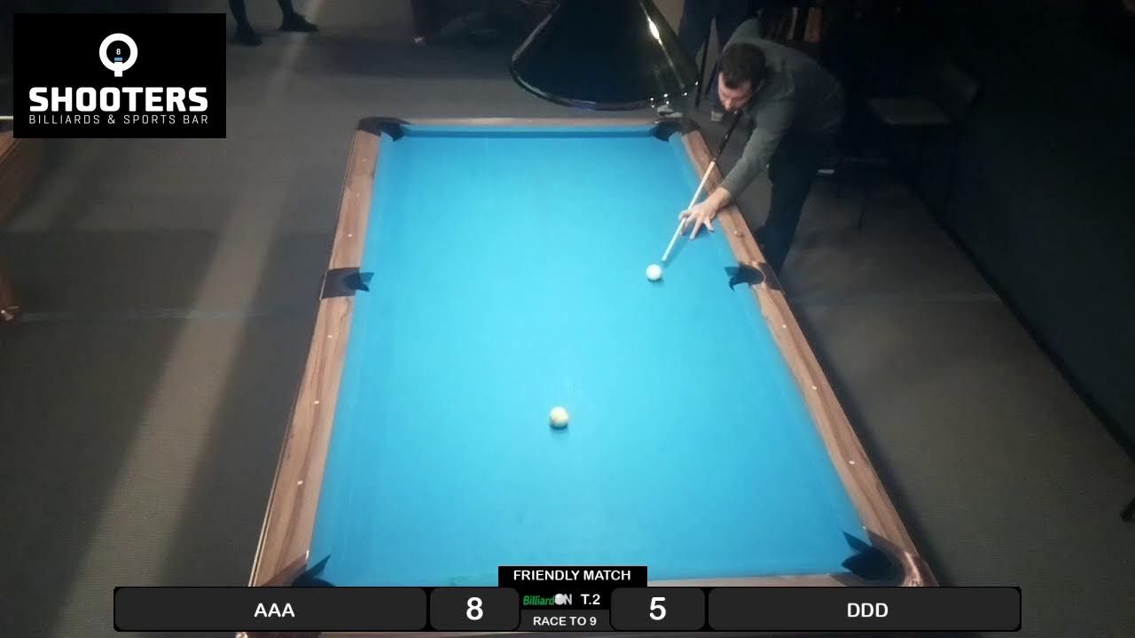 Shooters Billiards & Sports Bar - Table 2 Live