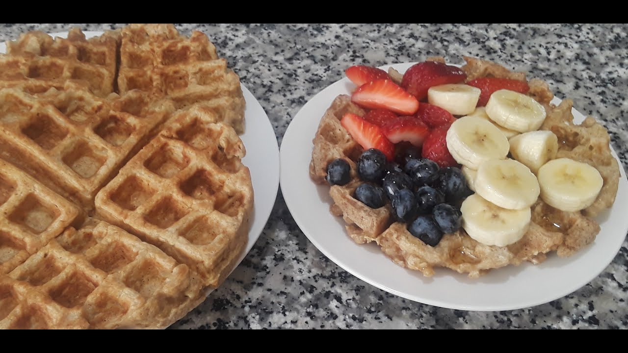 WAFFLES DE AVENA MANZANA Y CANELA