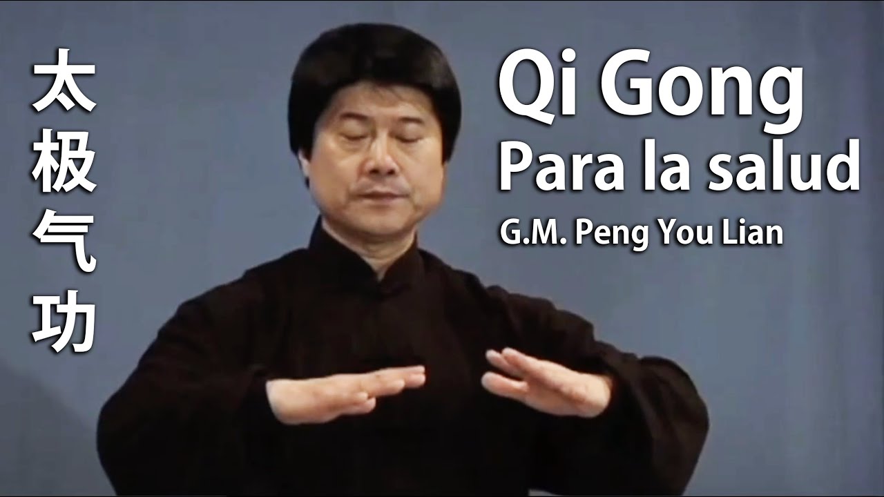 Ejercicio de Qi Gong levantar y presionar en español para principiantes con Peng You Lian