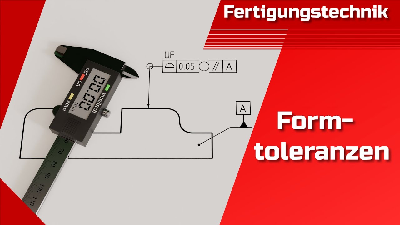 Geometrische Tolerierung: Formtoleranzen (Geradheit, Ebenheit, Rundheit, Zylinderform, Profilform)