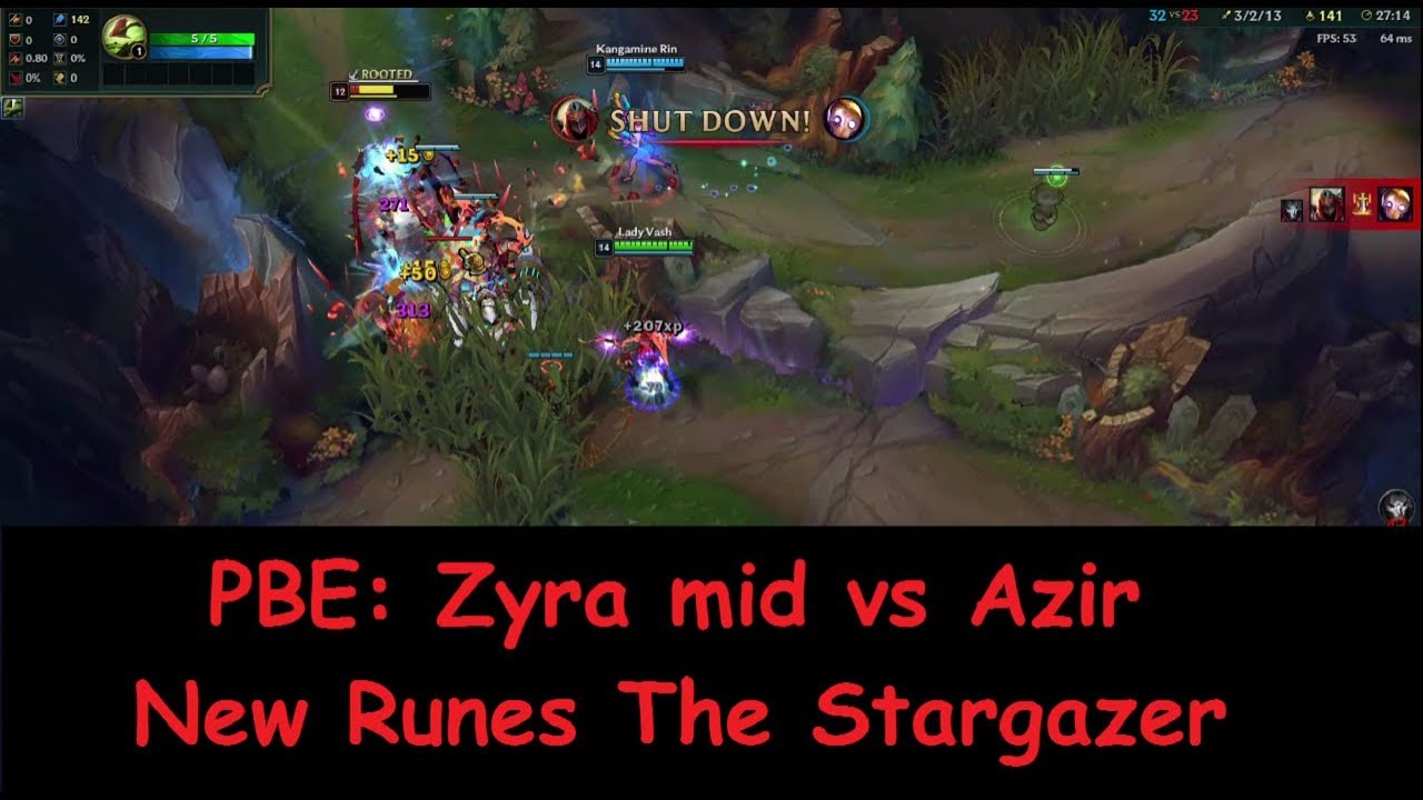[PBE] Zyra Mid vs Azir with The Stargazer