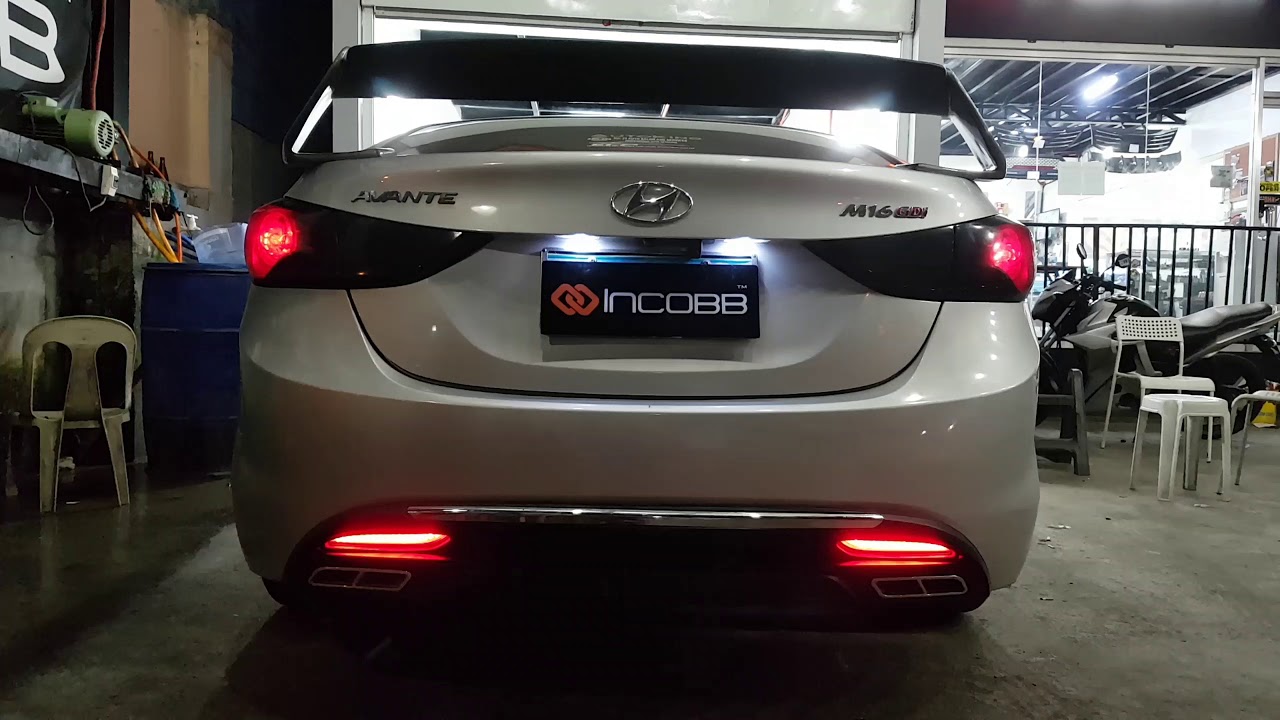 elantra rear bumper led
