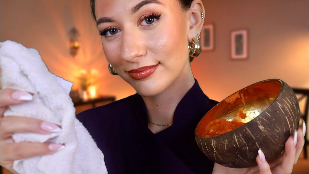 ASMR Relaxing Spa Facial Roleplay for Sleep ✨ ~ cosy skincare, face massage & layered sounds