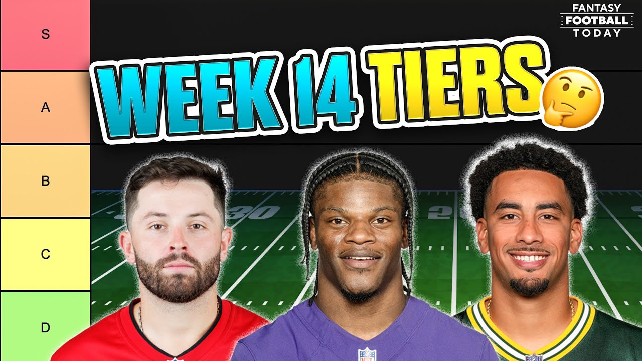 UPDATED Fantasy Football Week 14 Tiers & Rankings! QB, RB, WR, TE Breakdown + Must-Start Sleepers