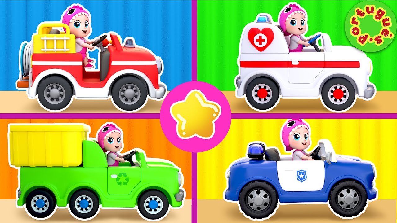 Roda Roda Roda 🚒🚓🚑 | Bebê Chora Uá Uá! + MAIS | Bubbleee Canções Infantis 🌟