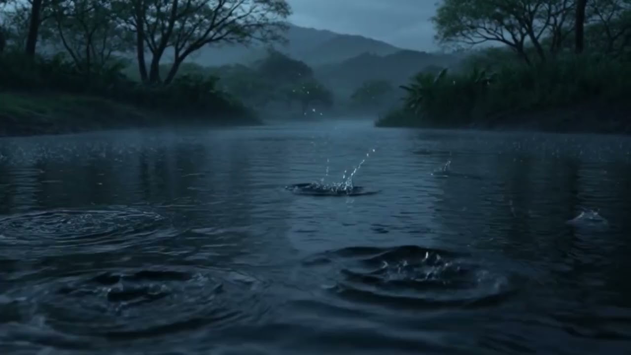 A Rainy Forest Night (With Soft Music For Sleeping)
