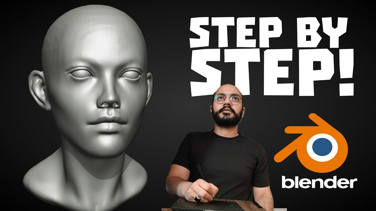 How to sculpt an asian female face in blender 4.5 - Tutorial
