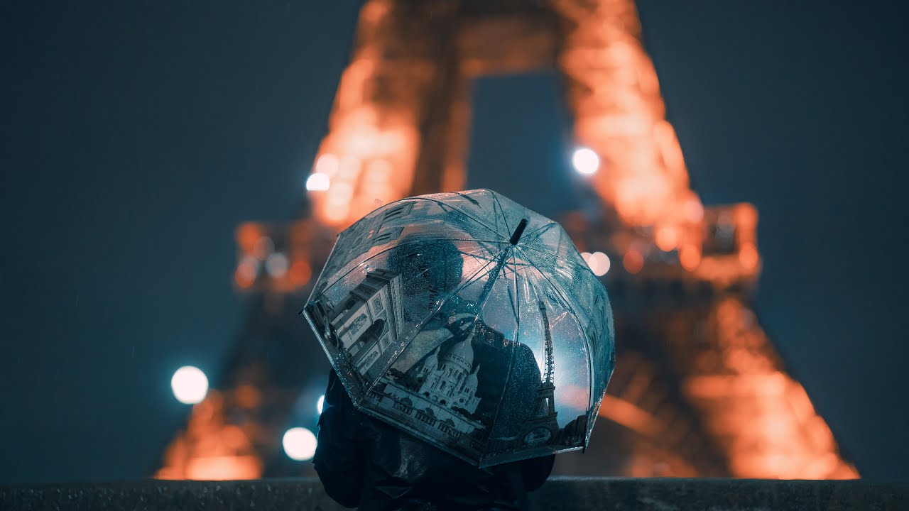Экстремальная фотосъемка от первого лица под дождем | Париж