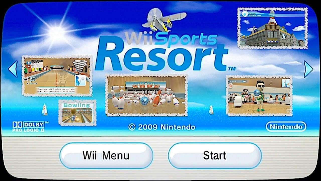 Wii Sports Resort Bowling от Nintendo 2009 — 100 Pin и стандартная игра