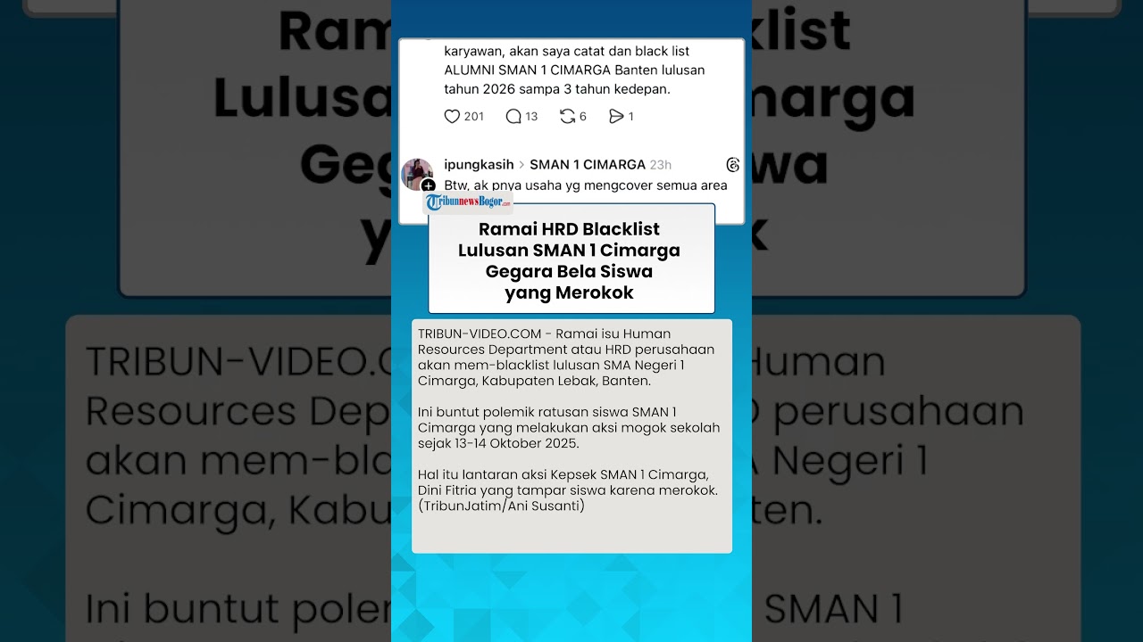 TAK MAIN-MAIN! HRD Sebut Bakal Blacklist Lulusan SMAN 1 Cimarga Gegara Bela Siswa yang Merokok