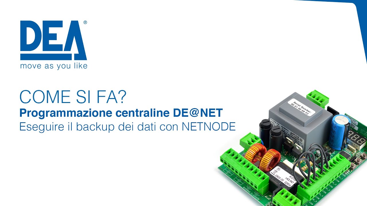 IT - Programmazione centraline DE@NET - Eseguire il backup dei dati con NETNODE
