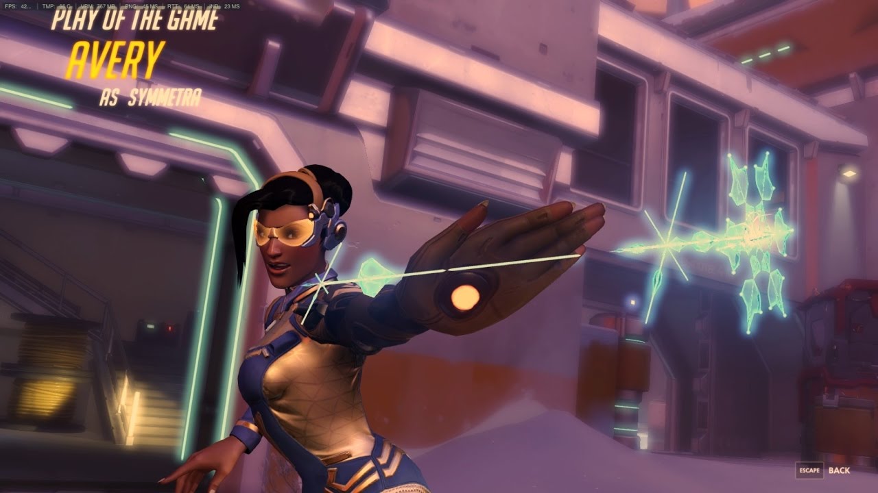 Competitive play as Symmetra on Volskaya - Mid Diamond 3200SR