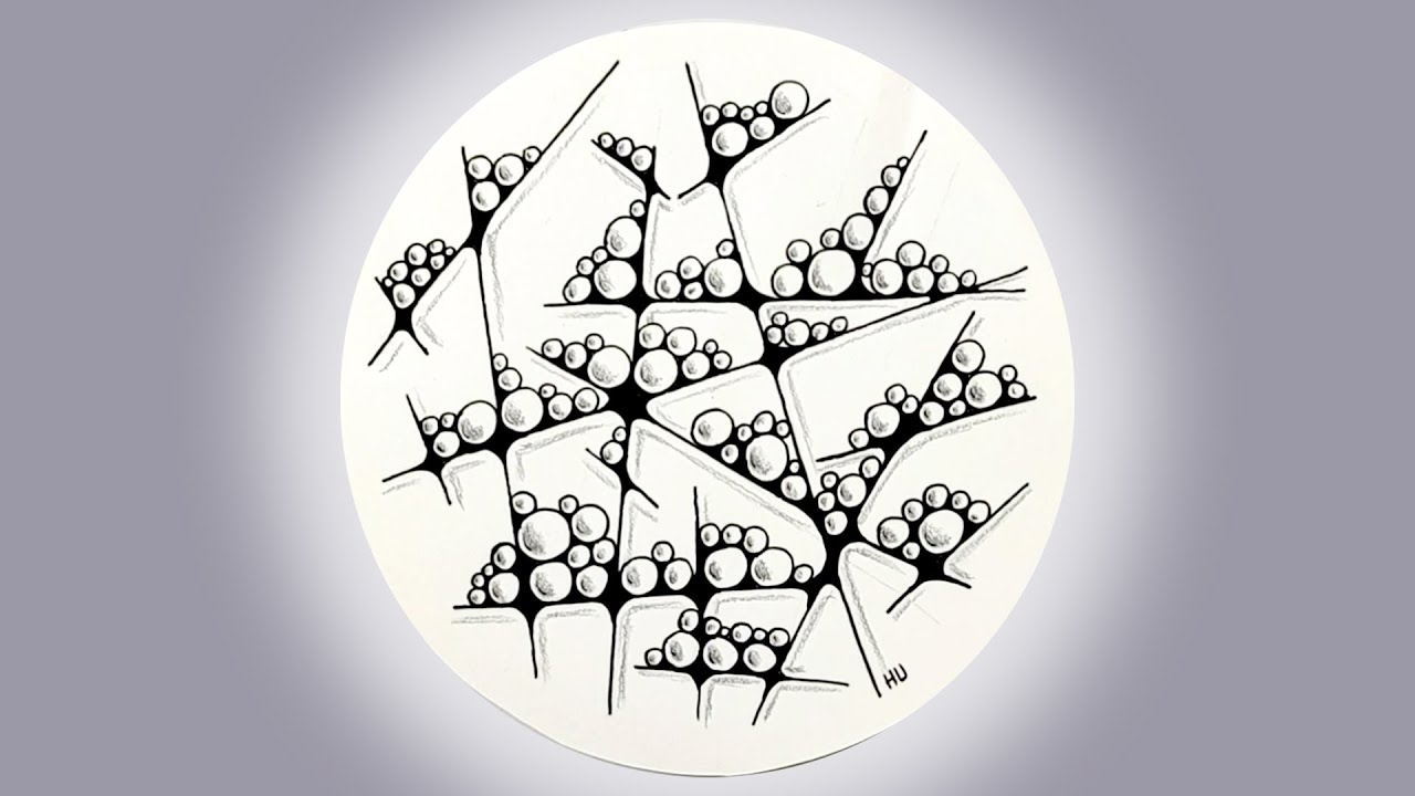 Tangle art for beginners ✺ zentangle inspired art ✺ tangle doodle ✺ zentangle art