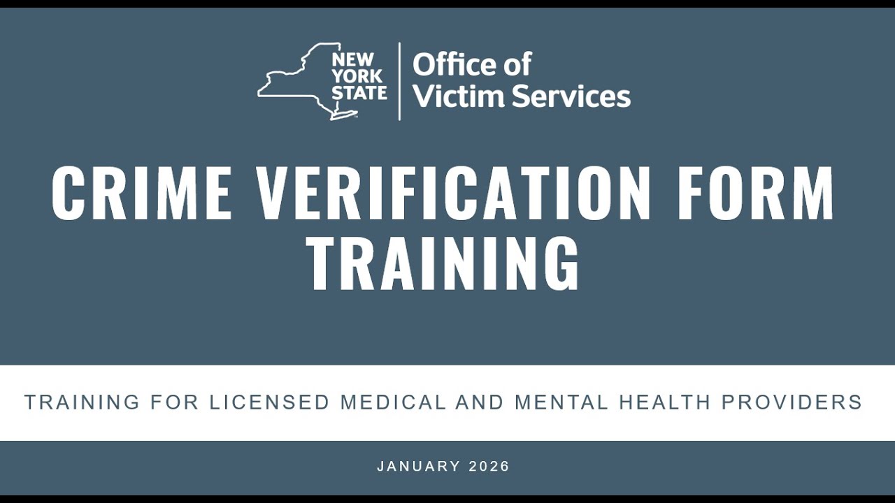 Crime Verification Form for Medical Professionals Webinar hosted by OVS on January 29, 2026