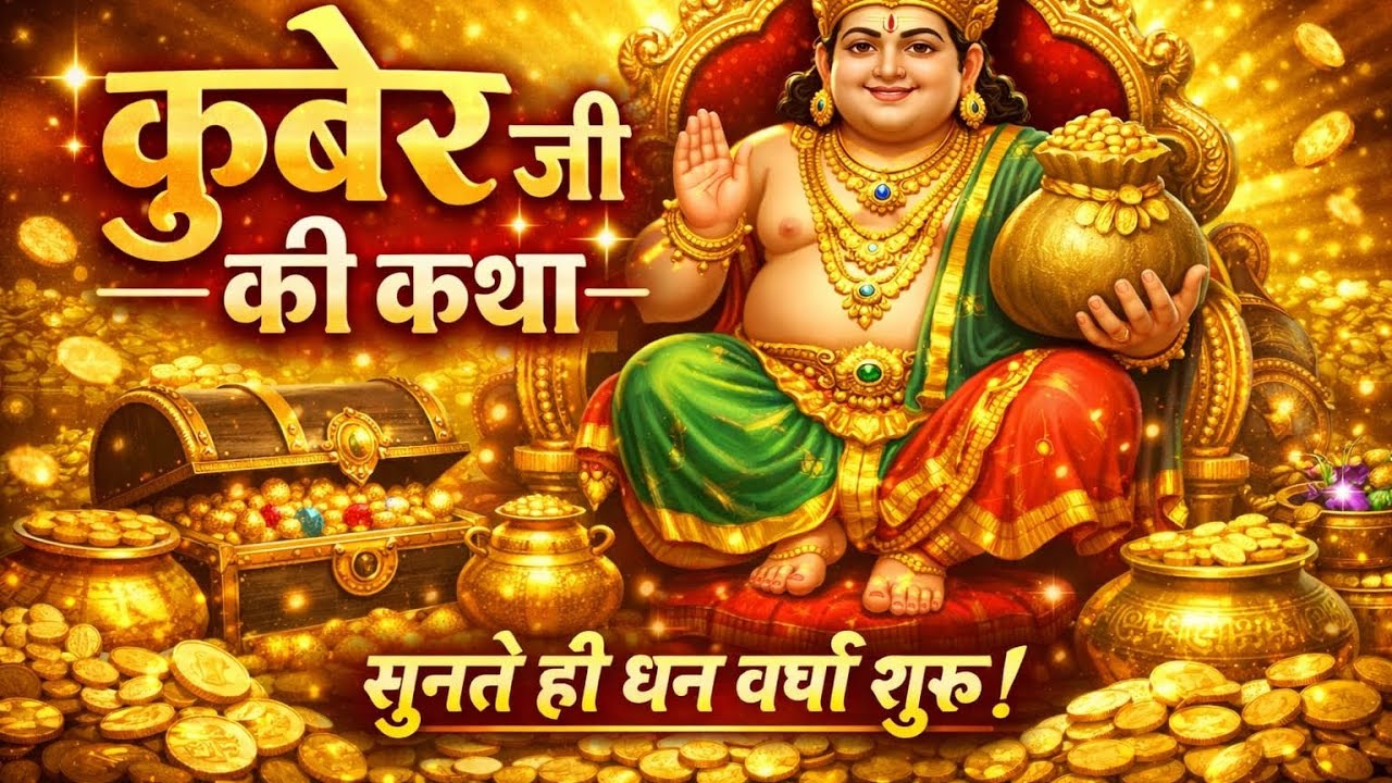 कुबेर जी की कथा सुनते ही धन वर्षा शुरू Kuber Ji ki katha sunte hi dhan Varsha shuru