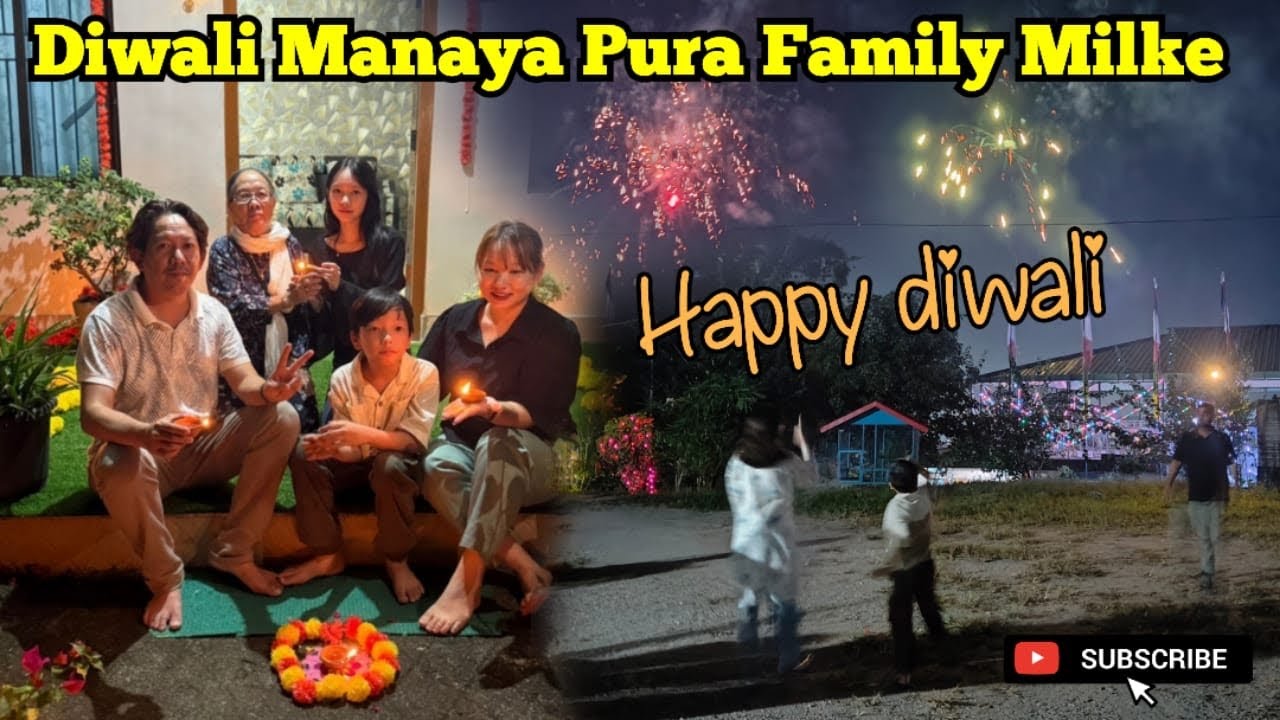 Celebrated Diwali with Family || Diwali Manaya pura Family milke