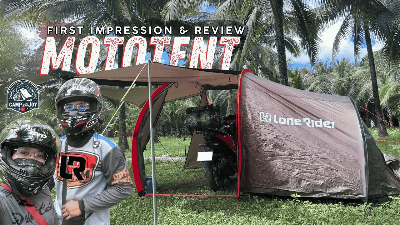 LONE RIDER MOTOTENT FIRST IMPRESSION of COUPLE CAMPERS | MOTORCYCLE TENT