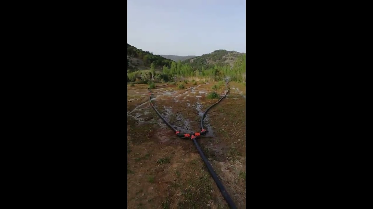 Su Motoru Kullanmadan yağmurlama sistem ile Yonca Sulama
