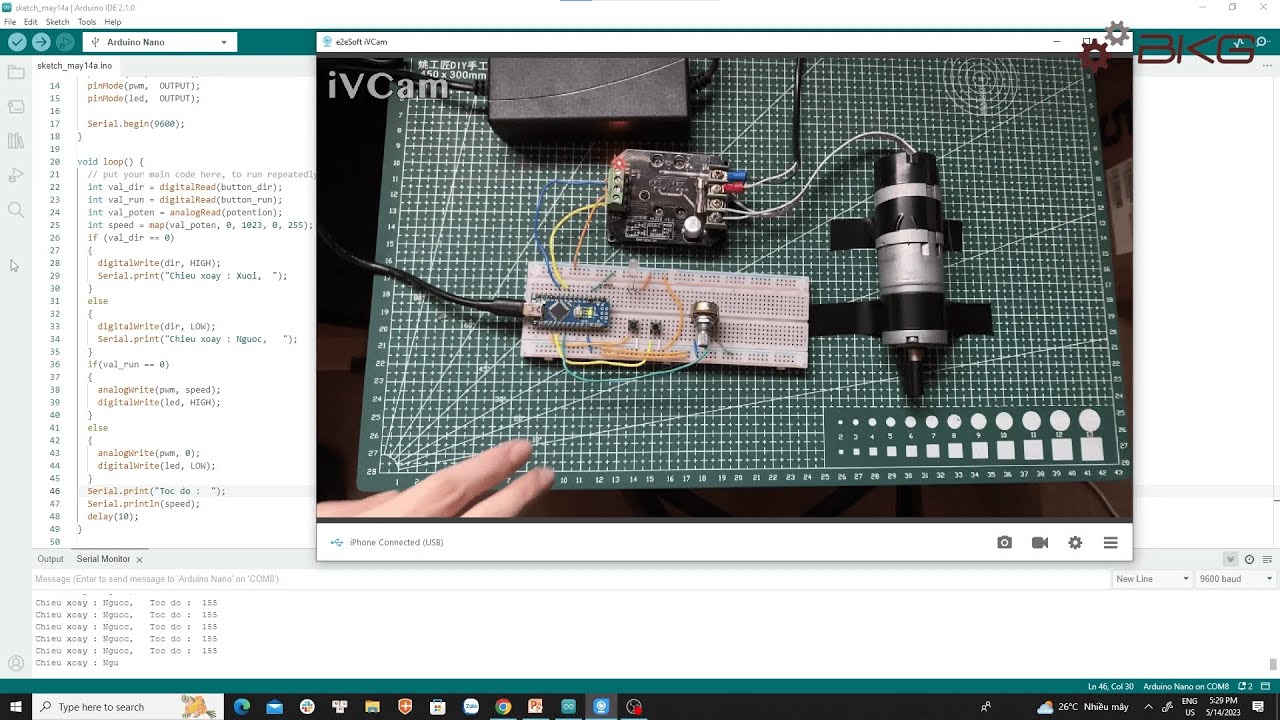 Bài 3. Băm xung PWM điều khiển tốc độ động cơ với Arduino