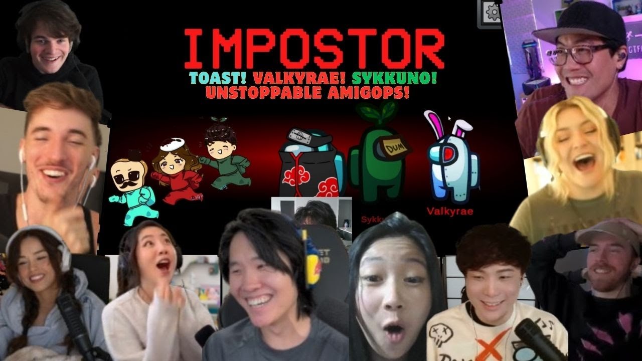 Disguised Toast Sykkuno & Valkyrae are the Unstoppable AMIGOPS! Blasting Crewmates to Space! ft Blau