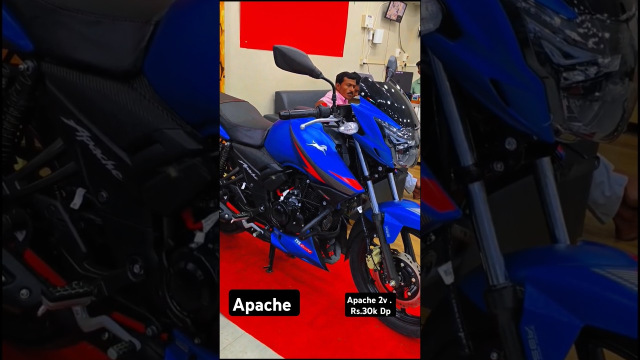 Apache RTR 160.2v 2025 New Model Apache Blue colour - Deshi Vloge Fun