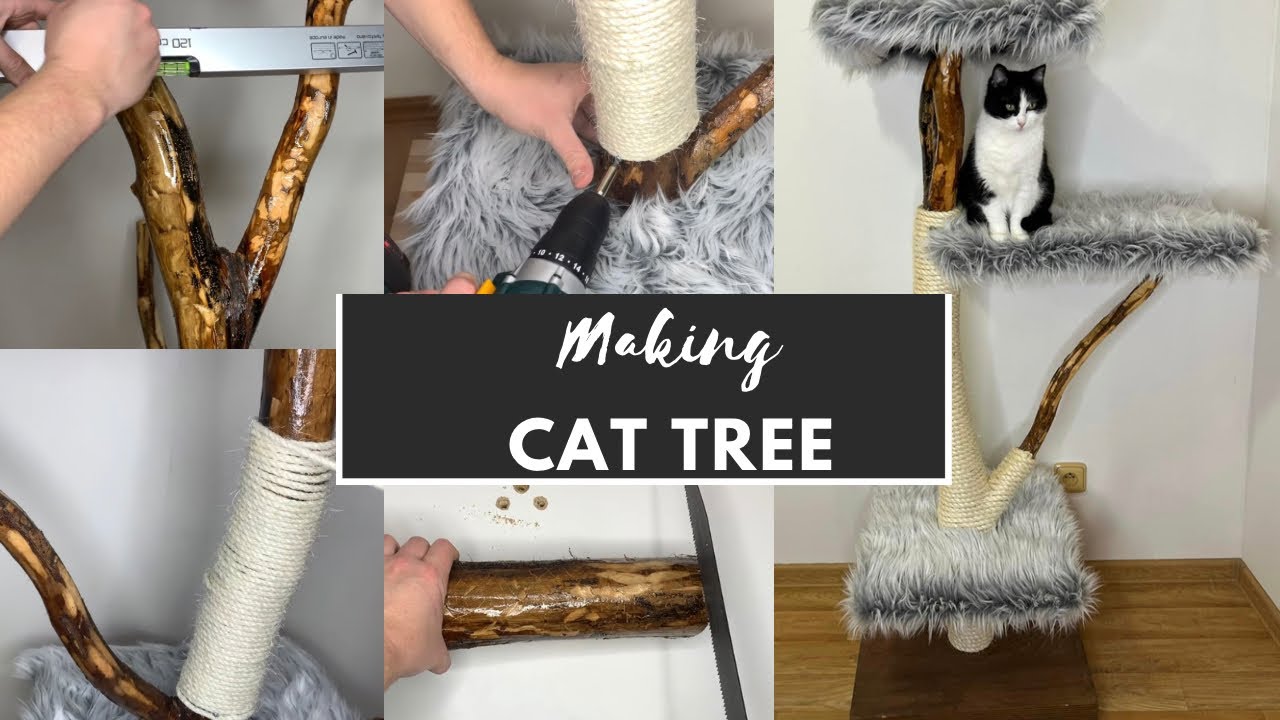 How to make cat tree from wood