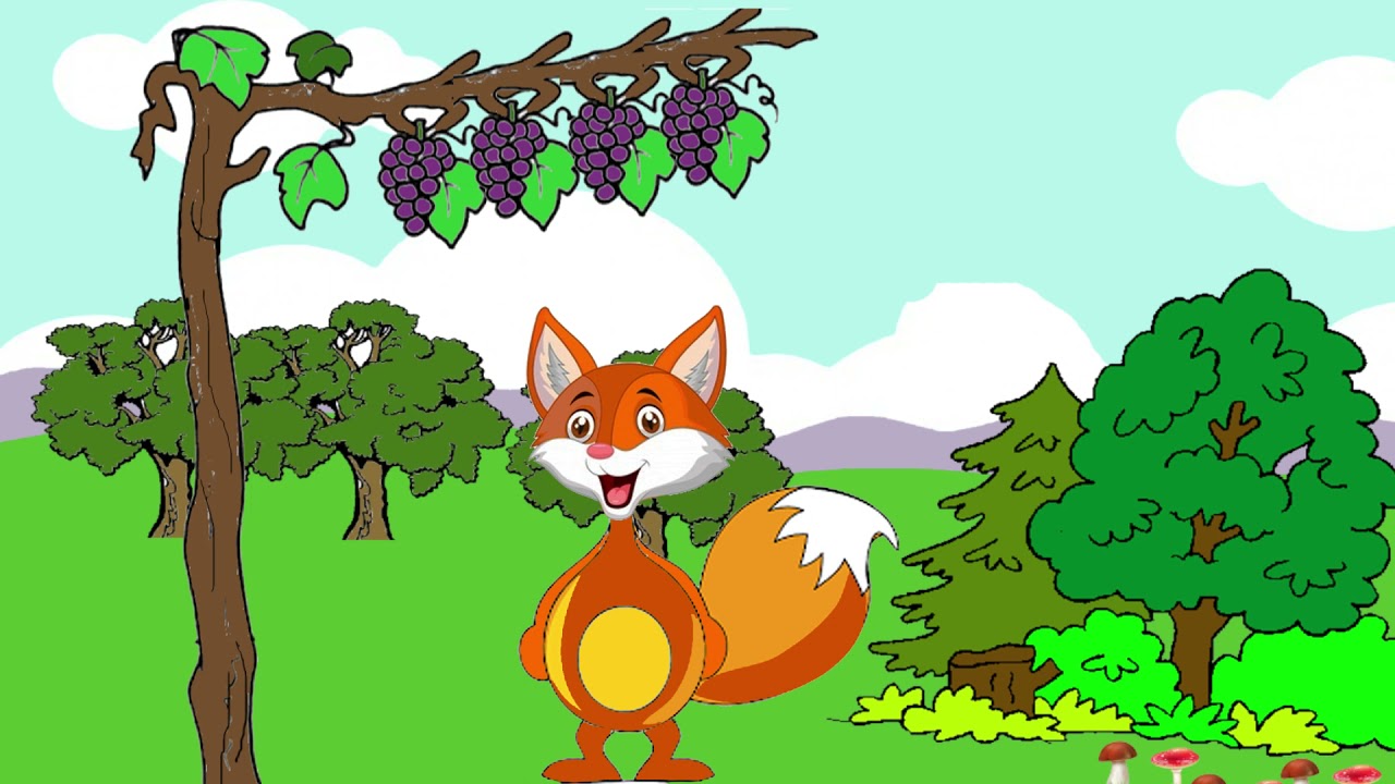 la zorra y las uvas. Una bonita fábula de Esopo