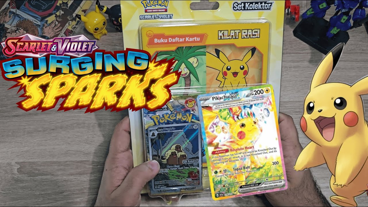 [No Talking] ASMR Unboxing Pokémon Surging Spark Bundle! (Indonesia-Exclusive)
