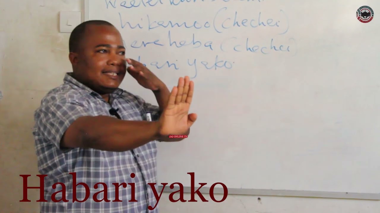 NAMNA YA KUJIFUNZA MAAMKIZI KWA LUGHA YA ALAMA