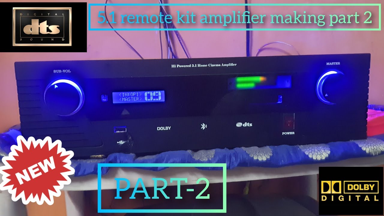 5.1 digital remote kit amplifier making part 2#audioamplifier #dolby #amplifiers