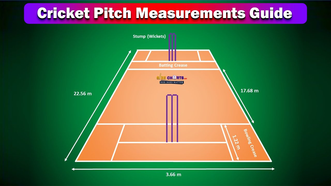 Cricket Pitch Measurements and Length Guide| 22 Yards Marking Plan