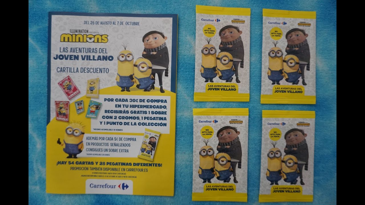 PROMOCION MINIONS CARREFOUR LAS AVENTURAS DEL JOVEN VILLANO