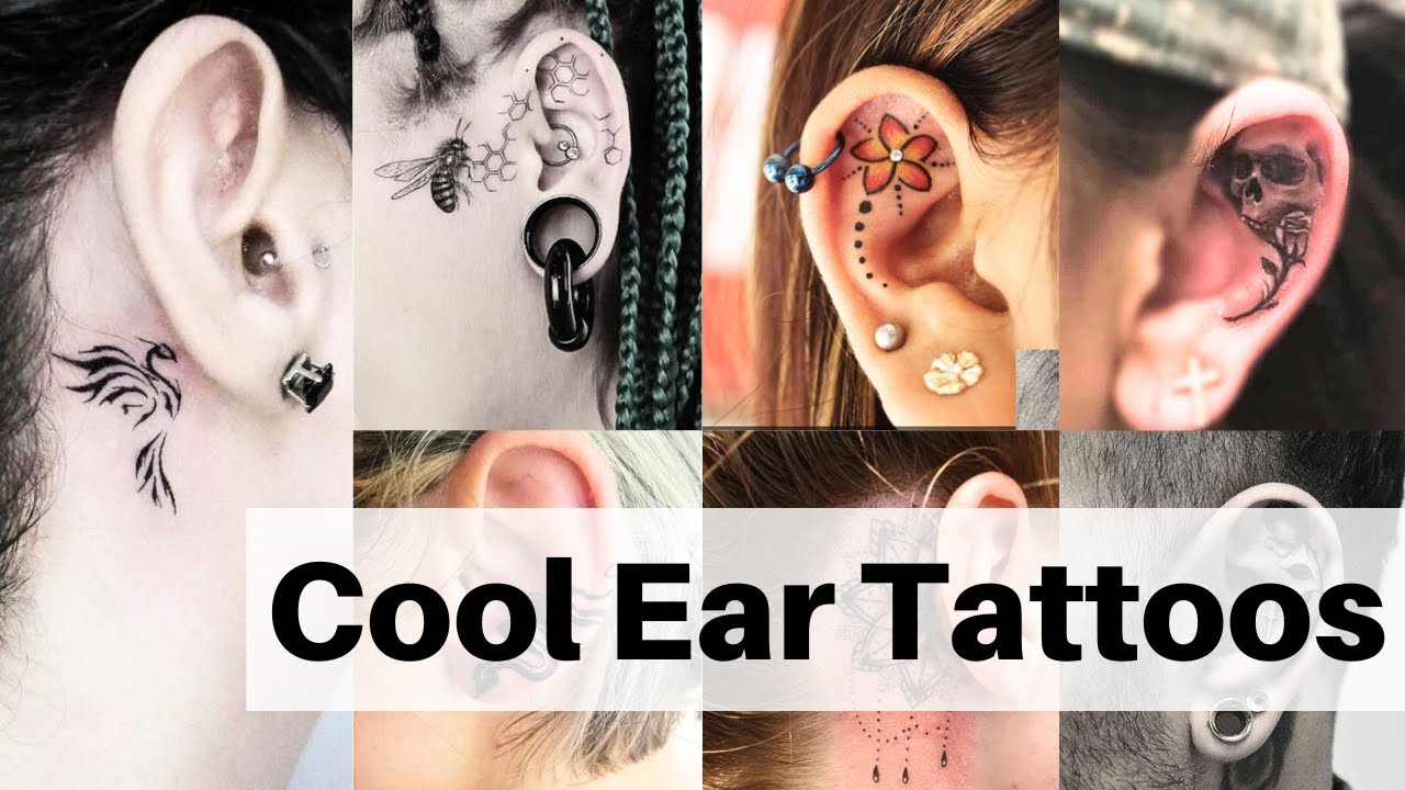 Best behind ear tattoos | Back ear tattoo designs | Behind ear tattoo ideas | Lets style buddy